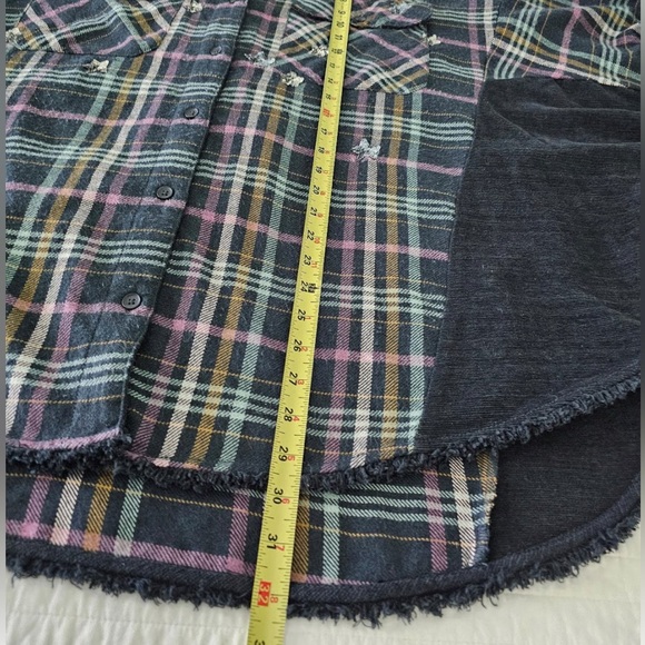 Free People Star Constellations Within Too Sequin Star Flannel Top - Picture 15 of 15